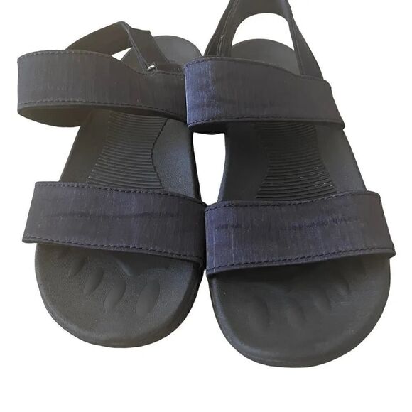 Megnya Adjustable Straps Black Comfortable Casual Beach Sporty Womens Sandals 6 - Picture 2 of 10